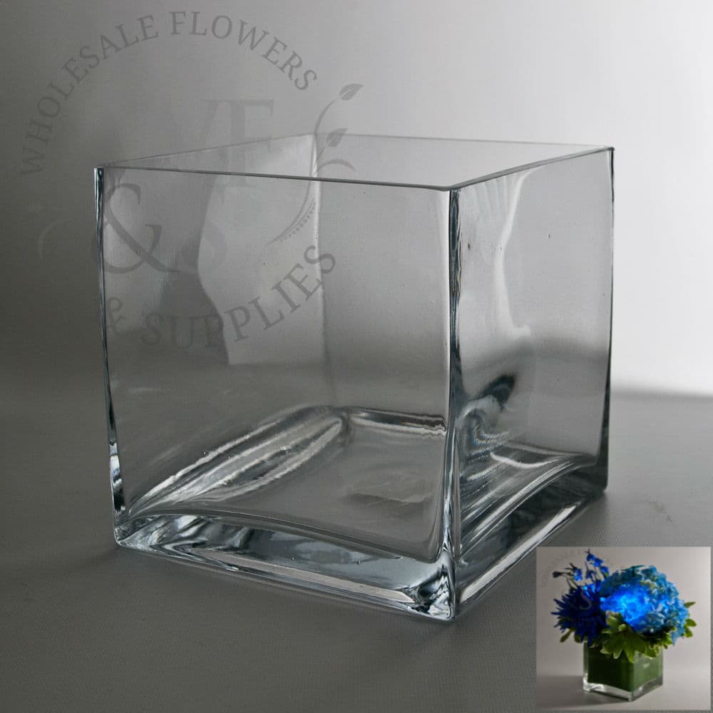 6" x 6"Glass Cube Vase