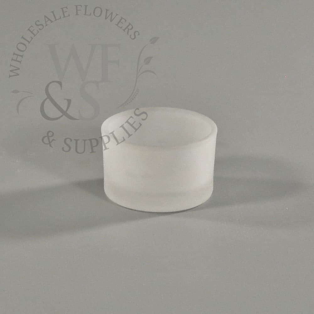 Round Frosted Glass Tealight Holder - 12 Pack