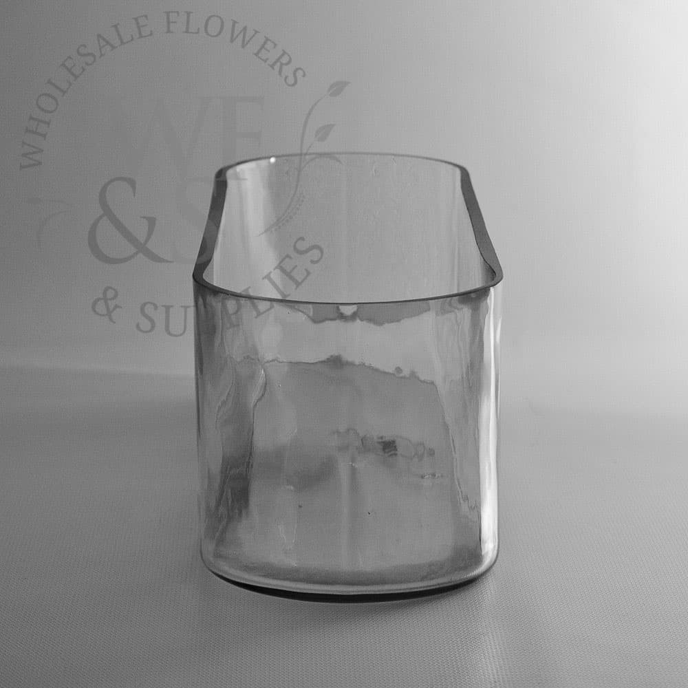 Oval Glass Trough Vase 12" Long