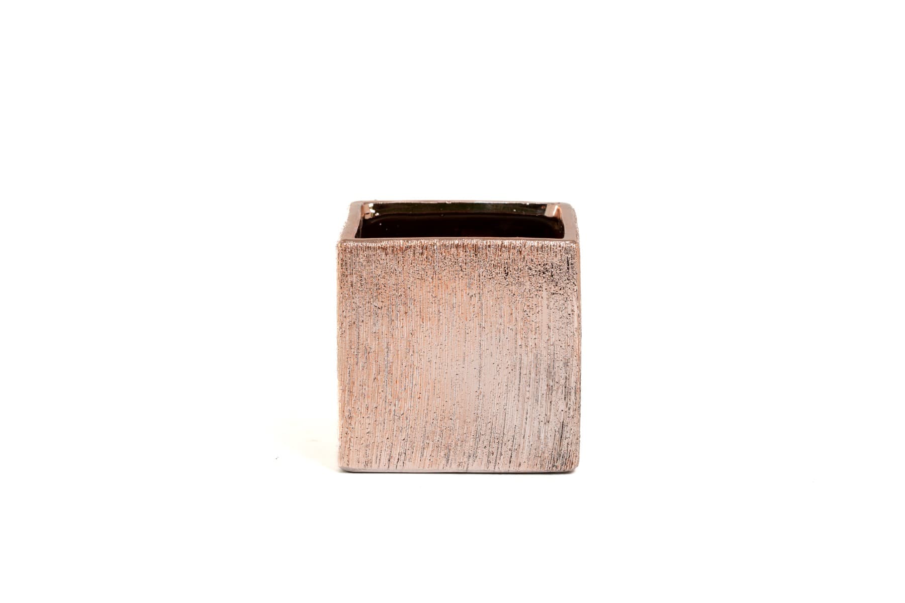 4.2" Rose Pink Etched Ceramic Cube