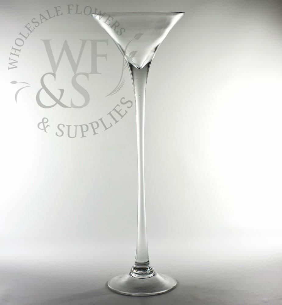 20" Glass Martini Vase