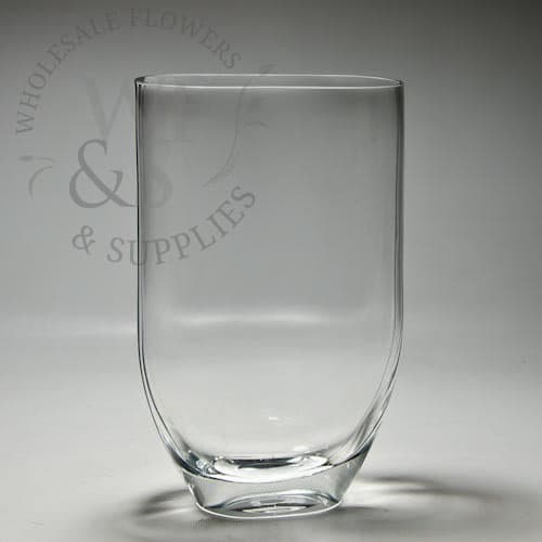 Oval Pill Glass Vase 10" Tall