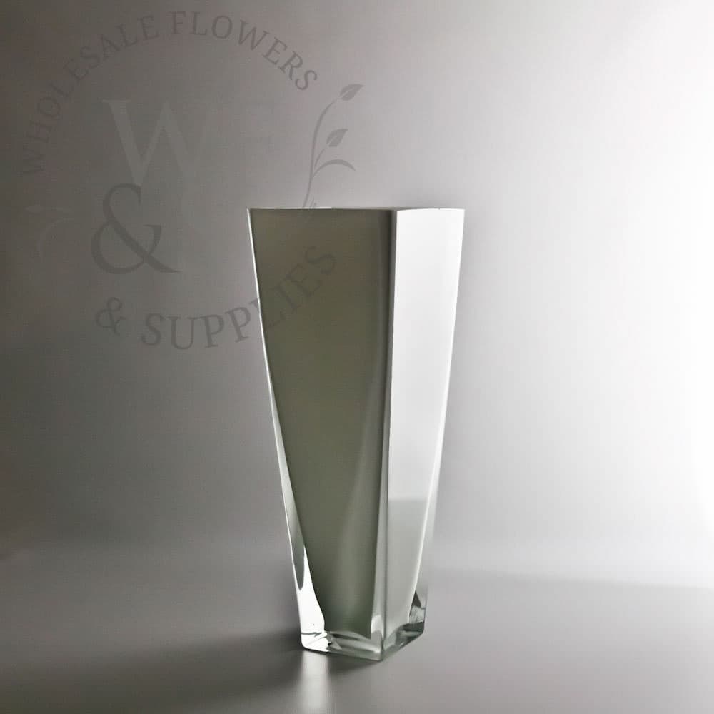12" White Tapered Vase
