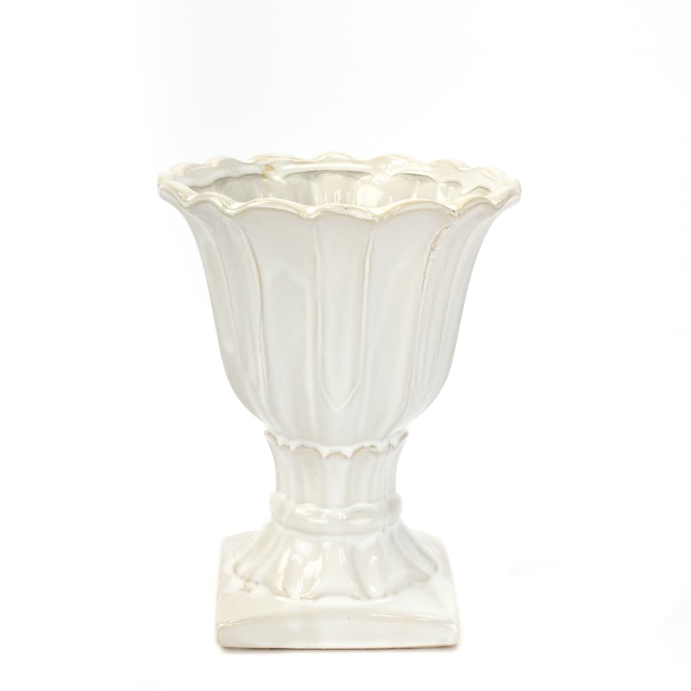 Discontinued Glossy 8" Pedestal Vase