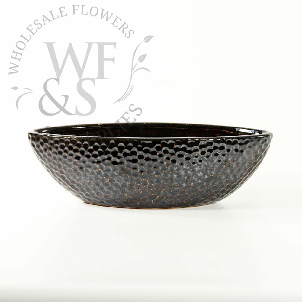 Chocolate Ceramic Garden Boat Shaped Container Small