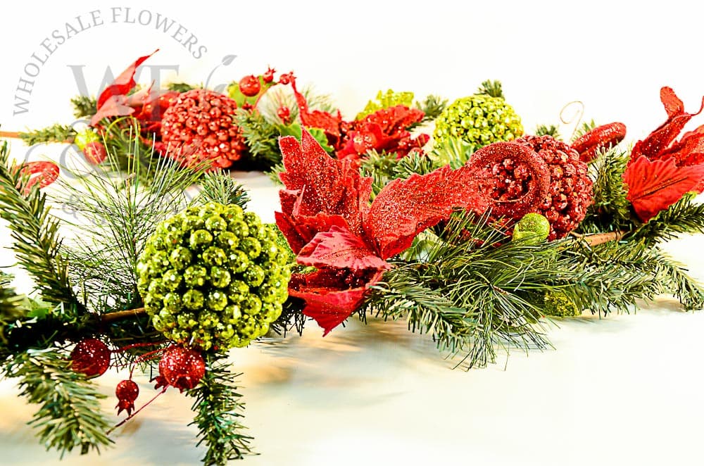 72 " Poinsettia Garland