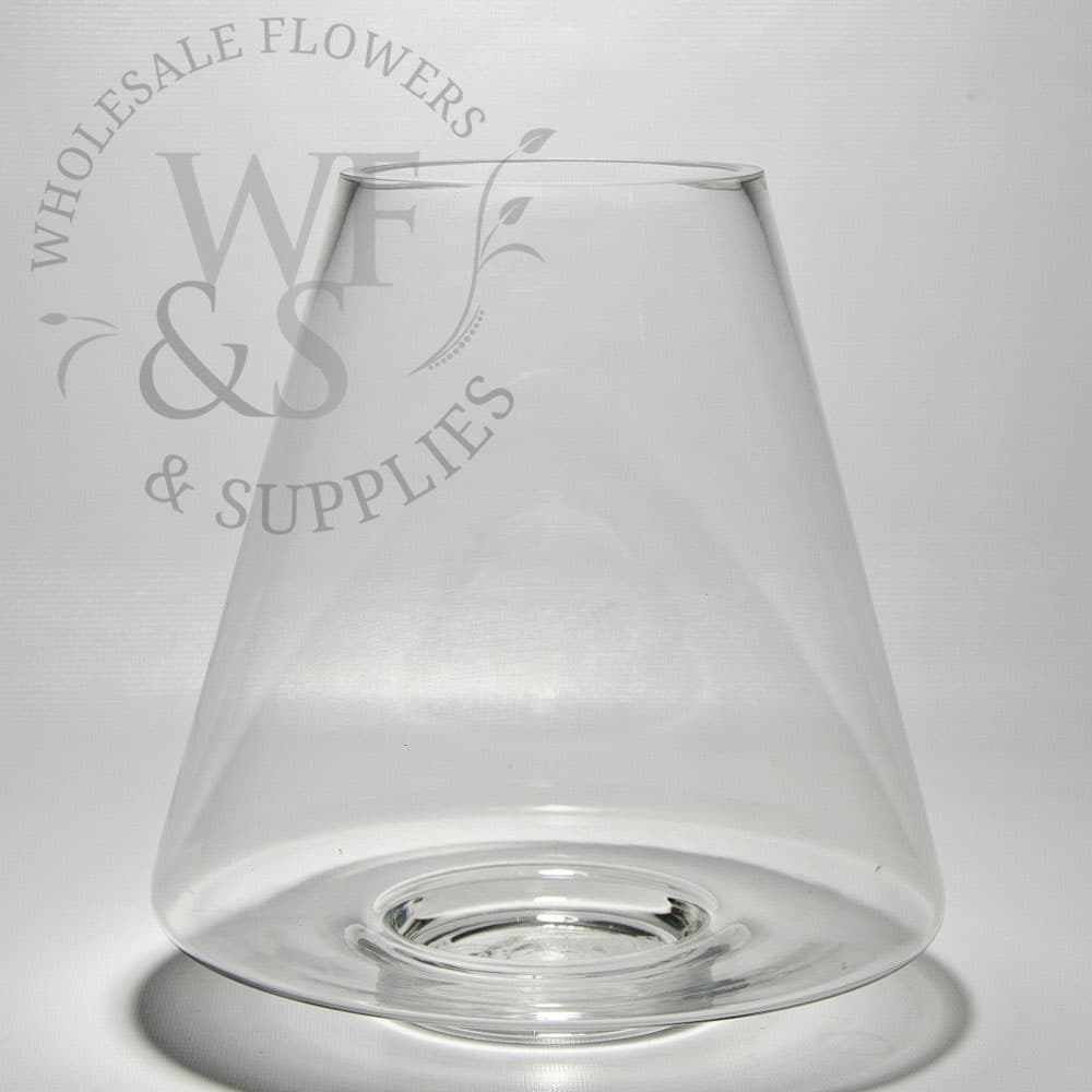 Tapered Conic Glass Vase
