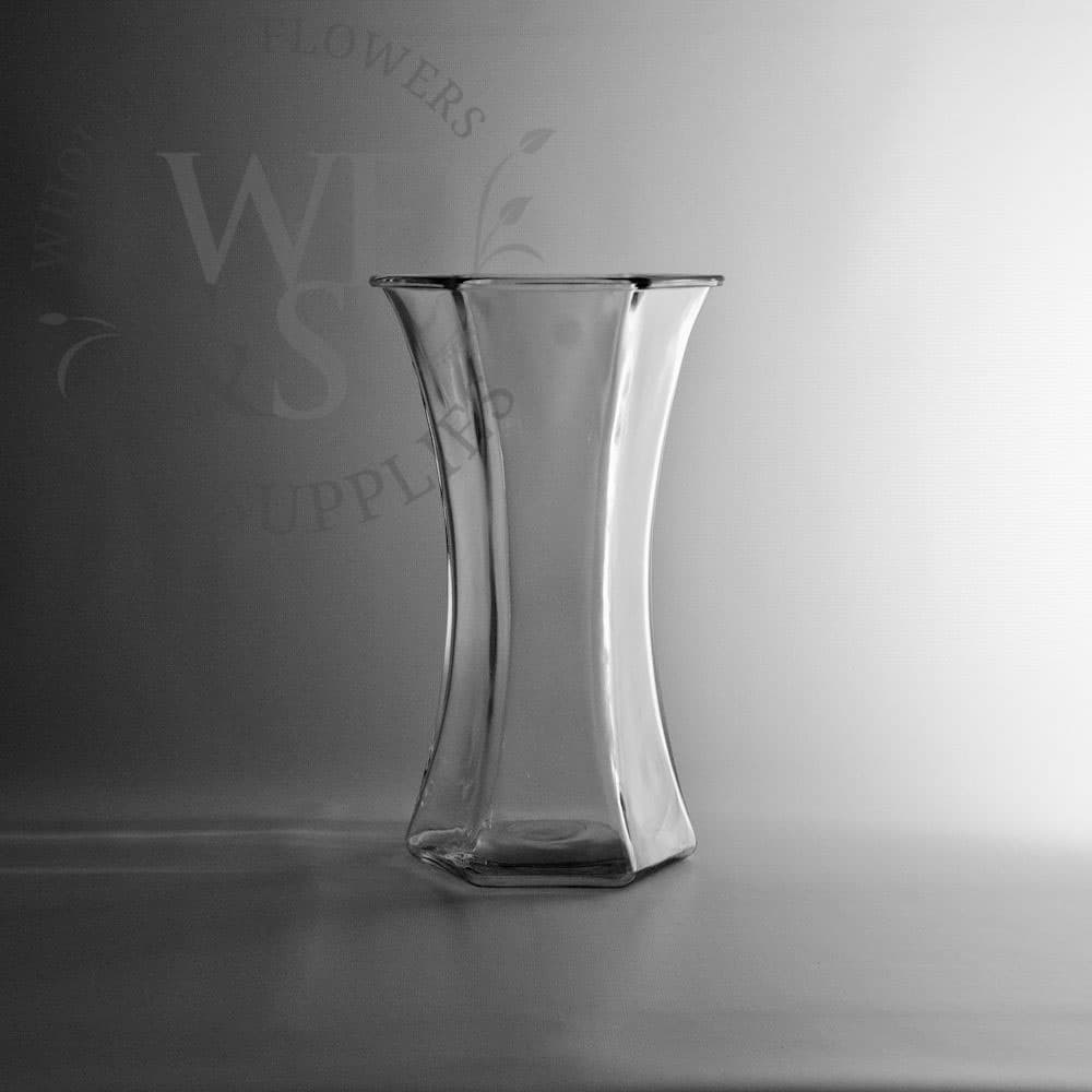 Glass Rose Vase Flared 13"