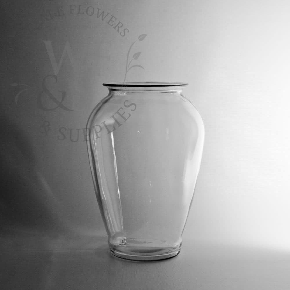 14 " Glass Ginger Vase  DISC