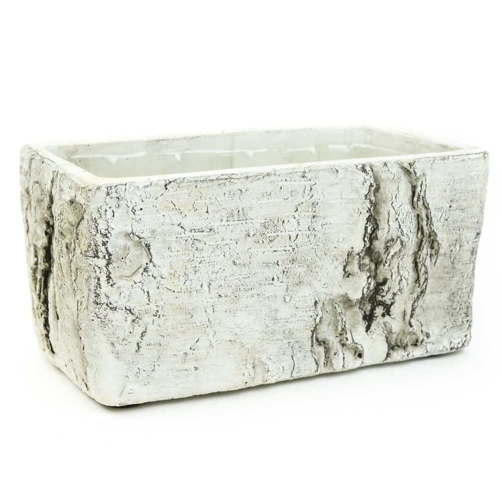 Ceramic 6 inch Birch Style Container