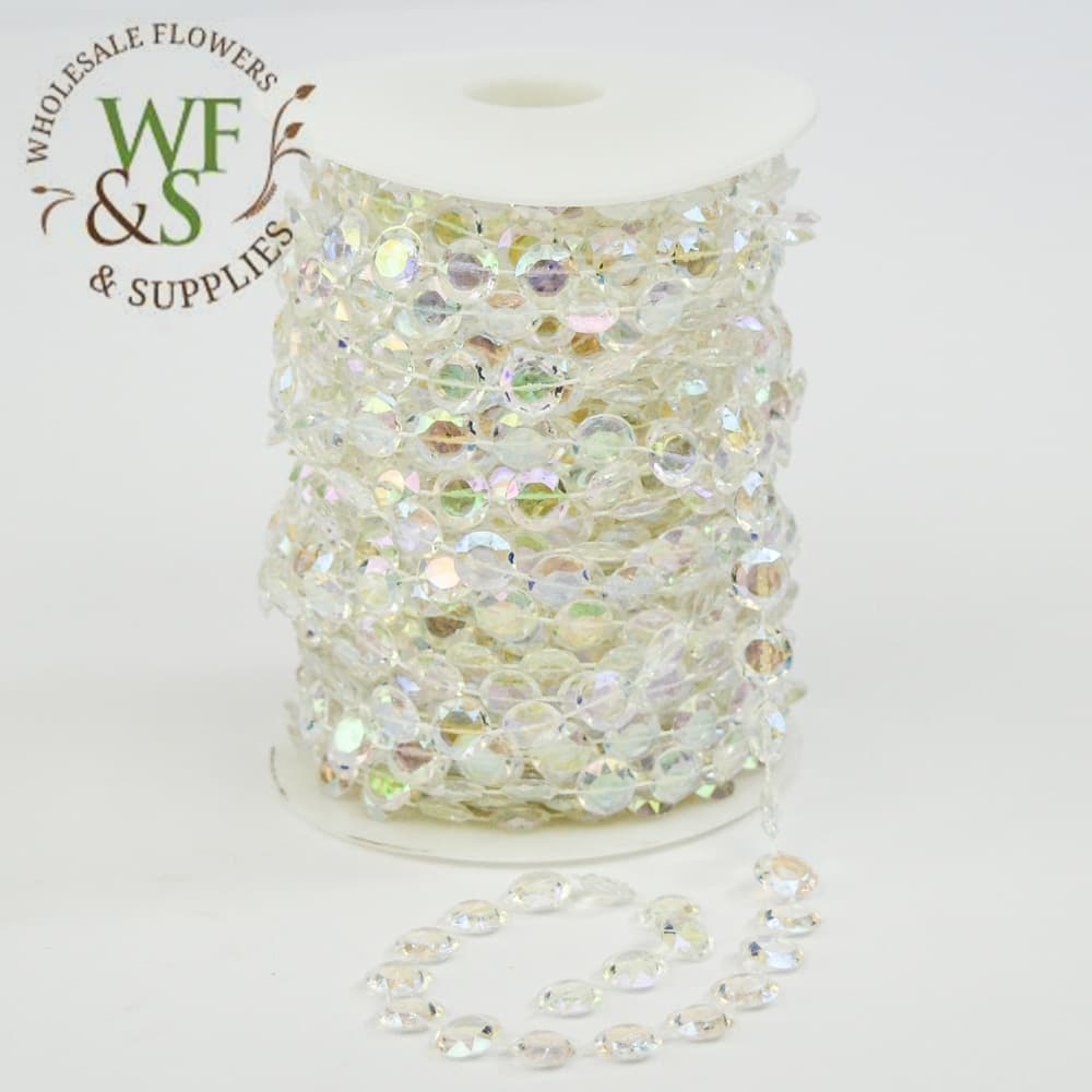 24 Yards Acrylic  0.5" Octagon Beads Strand