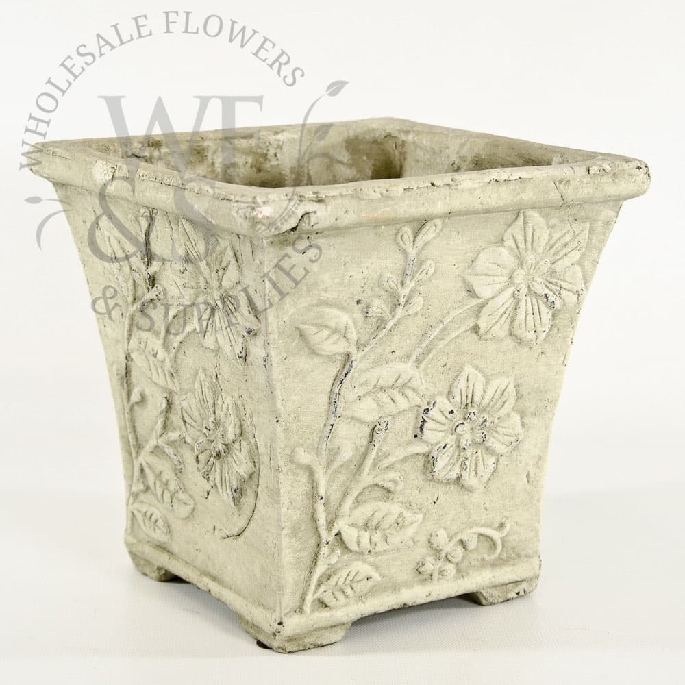 Distressed Clay Flower Pot