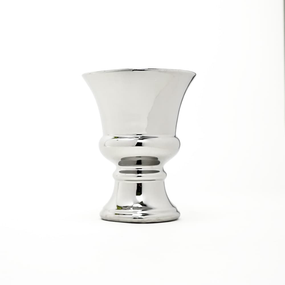 7" Ceramic Classic Container - Silver