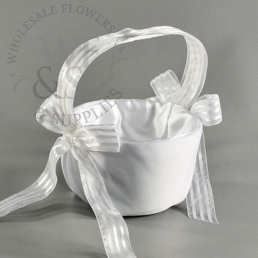 Occasions Stripe Flower Girl Basket