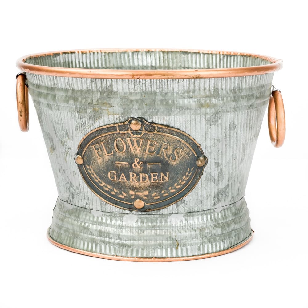 Rustic Tin Garden Bucket