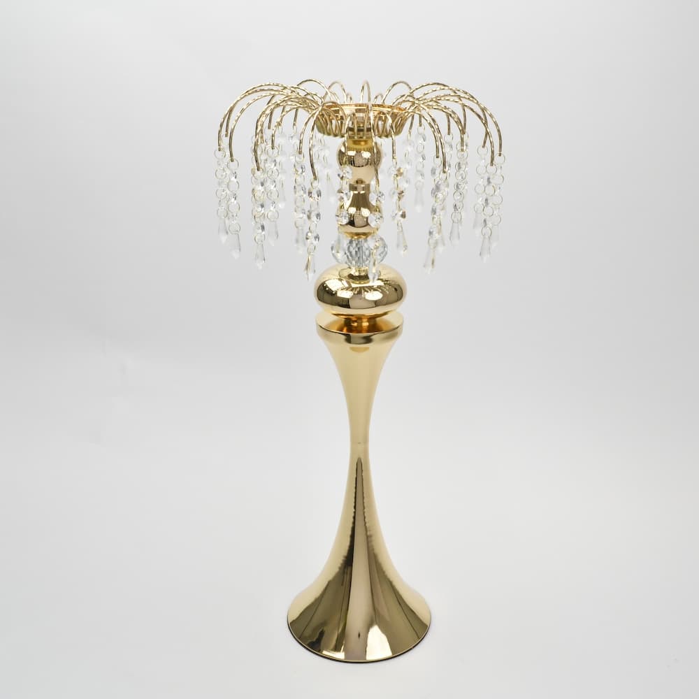 25.5" Gold Crystal Candelabra