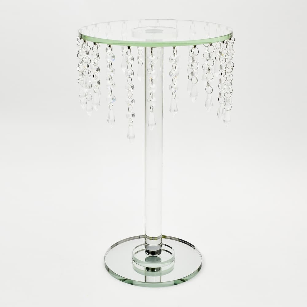 16.5" Glass Pedestal Platform Cake Stand
