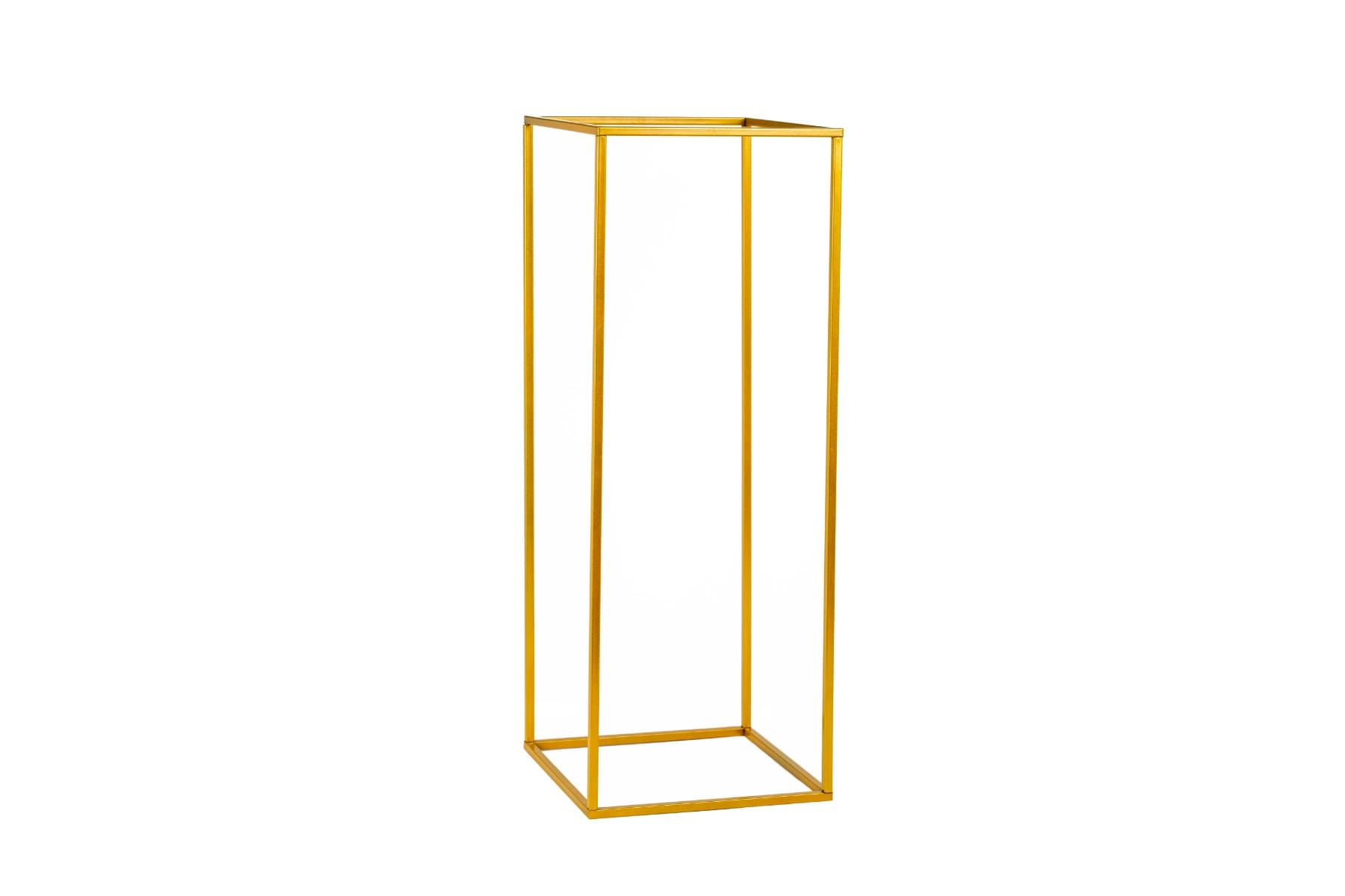 30" Gold Metal Rectangular Stand