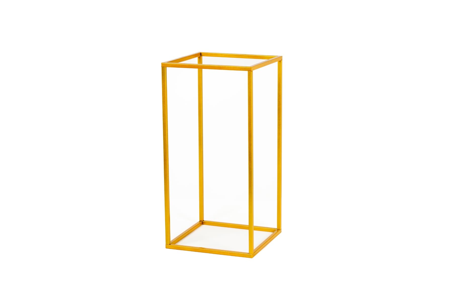 18" Gold Metal Rectangular Stand