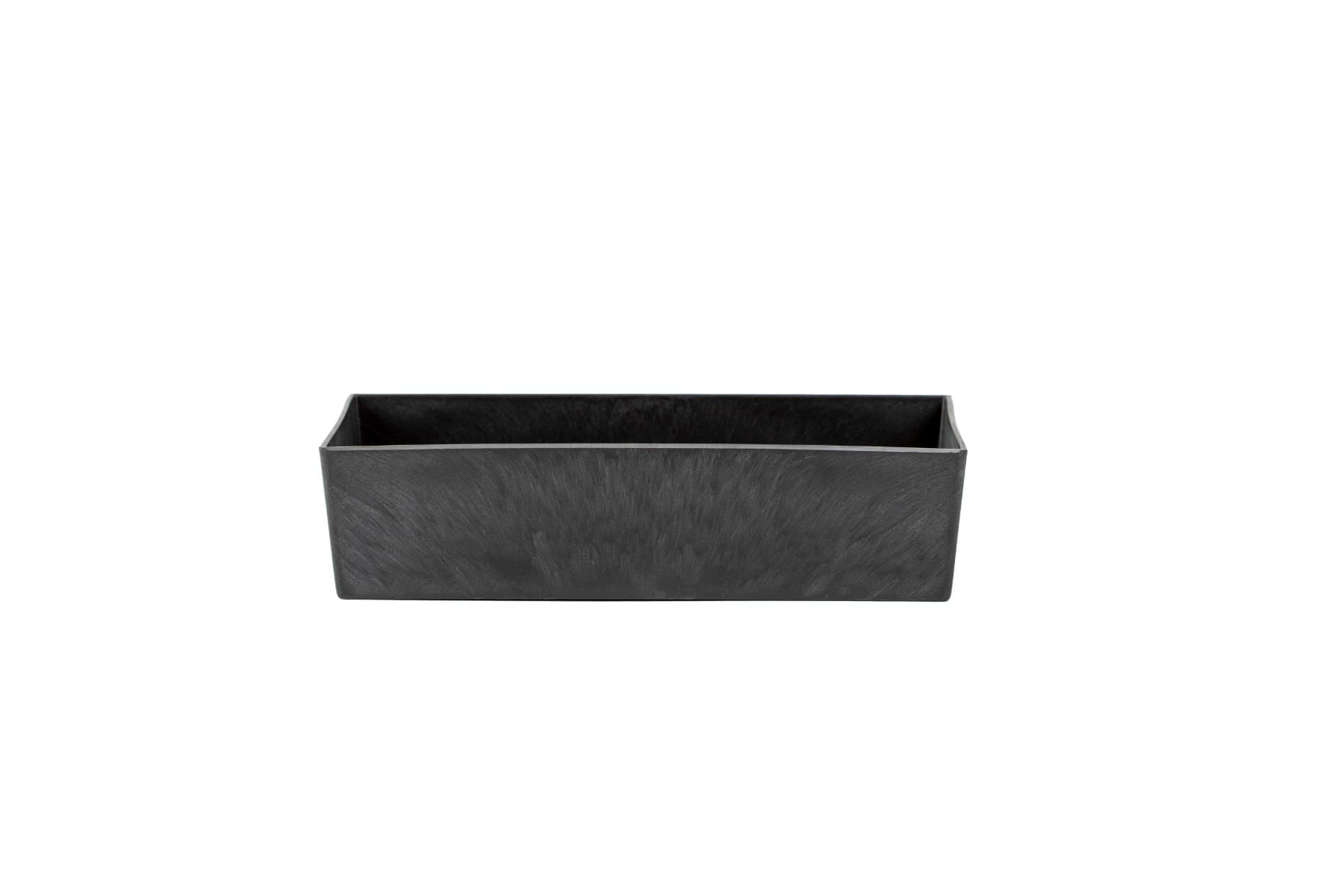9.5" Slate Rectangular Plastic Pot