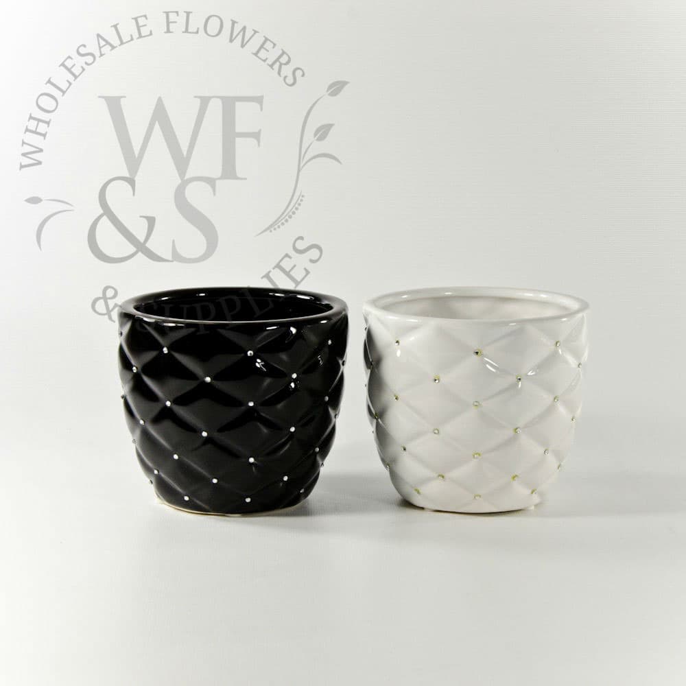 Studded Quilted Ceramic Vases