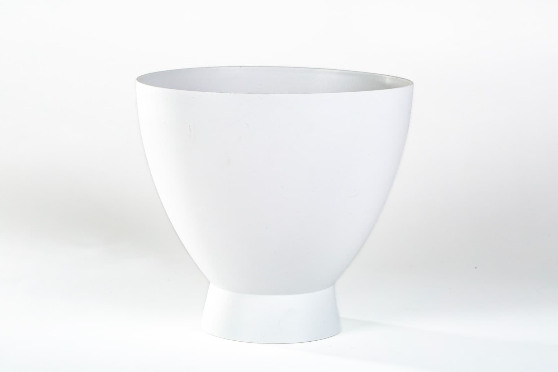 11" White Plastic Dahlia Footed Urn