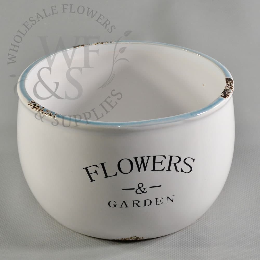 4" Tall Garden Decal Ball Container
