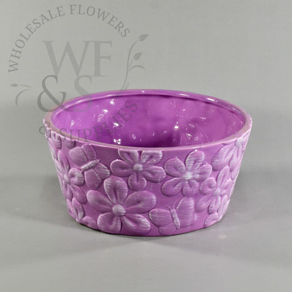 4.25" Lavender Ceramic Dish Garden