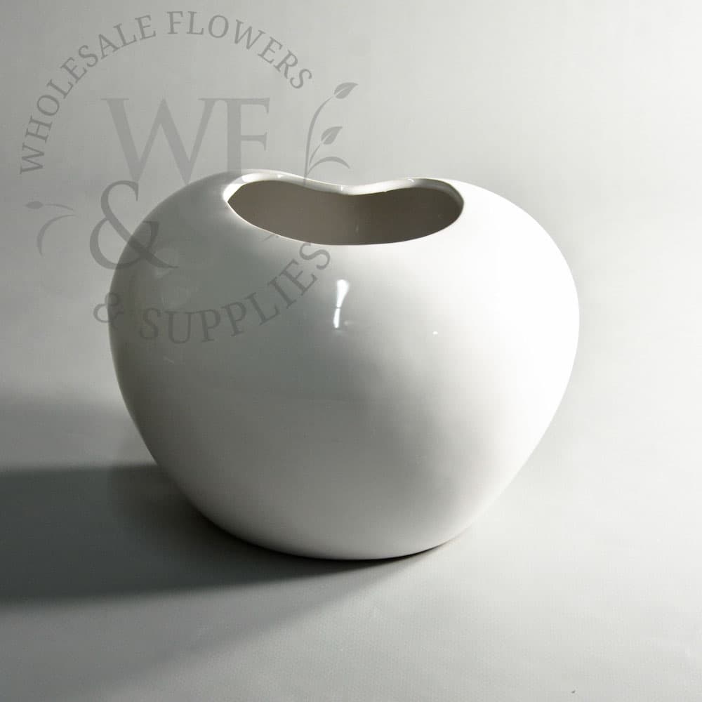 White Heart-Shaped Vase
