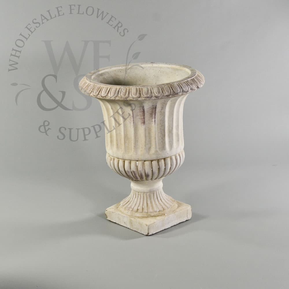 10" Tall Concrete Pedestal Urn
