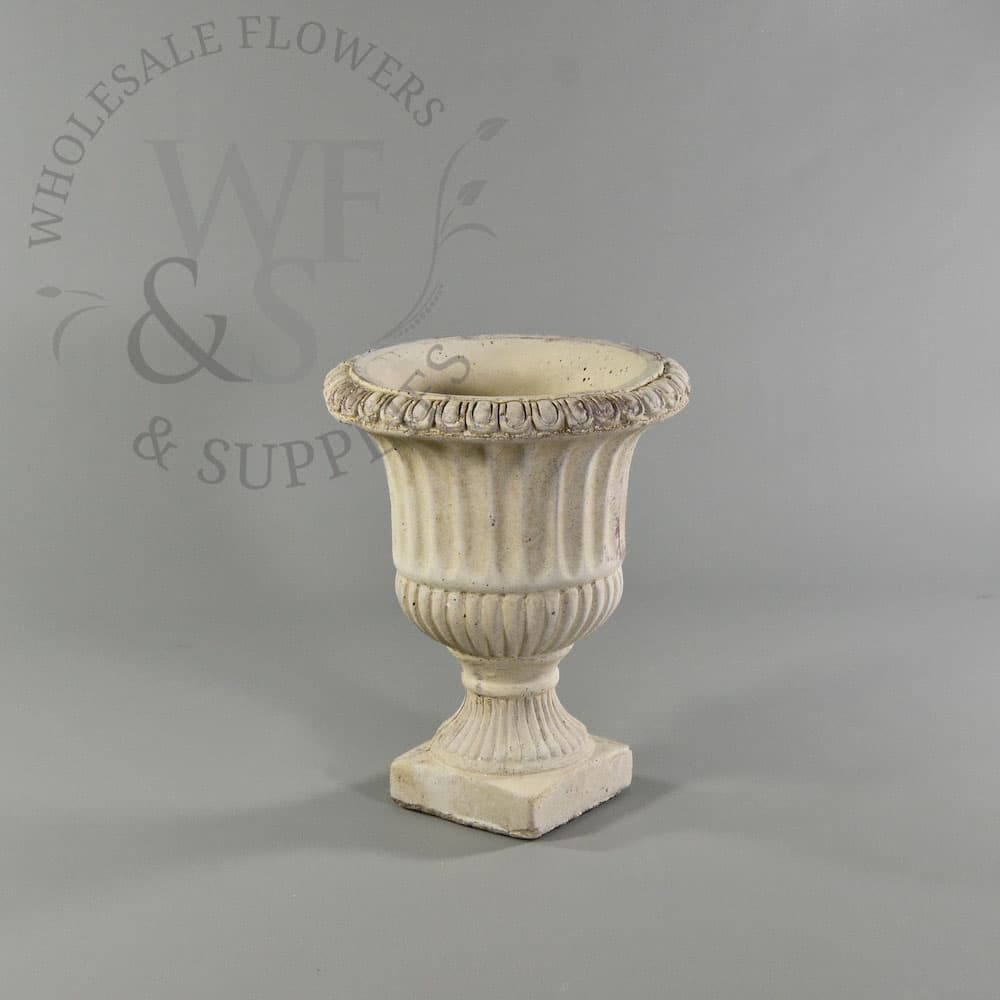 8" Tall Concrete Pedestal Urn