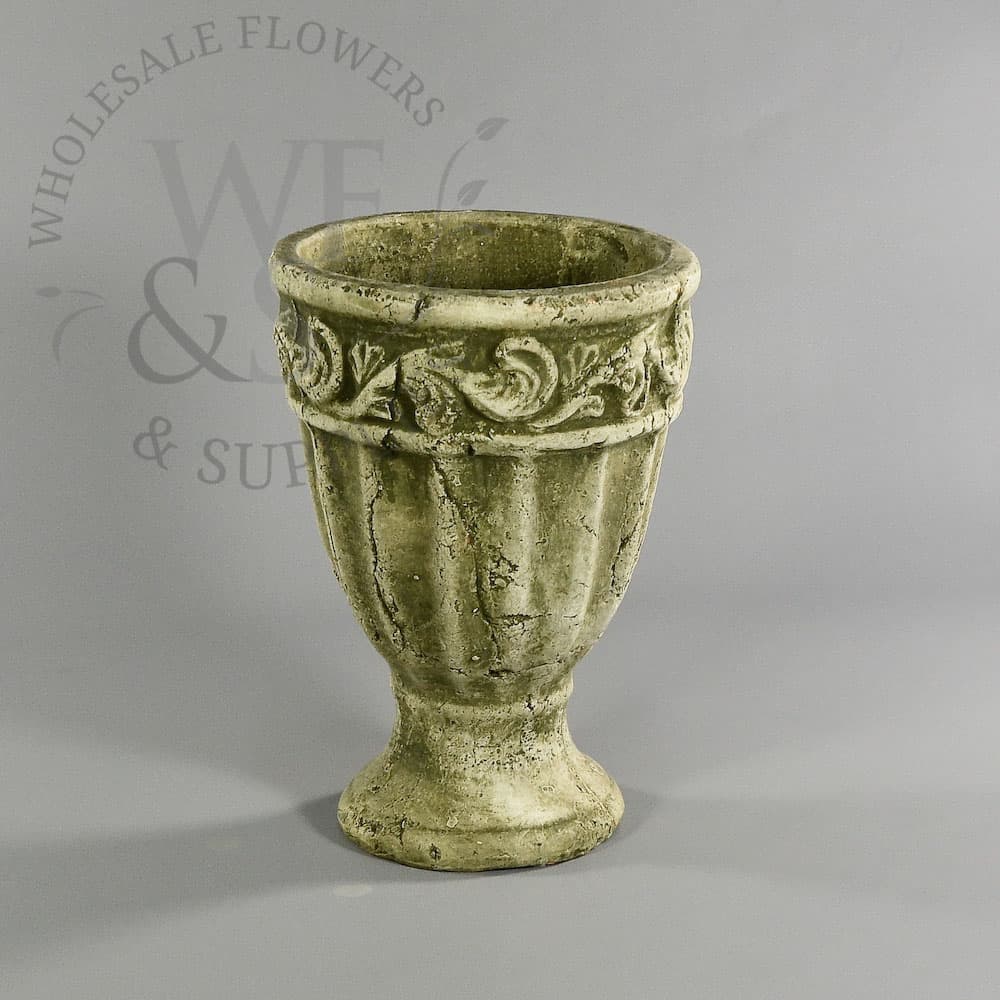 Clay Pedestal Pot 9"