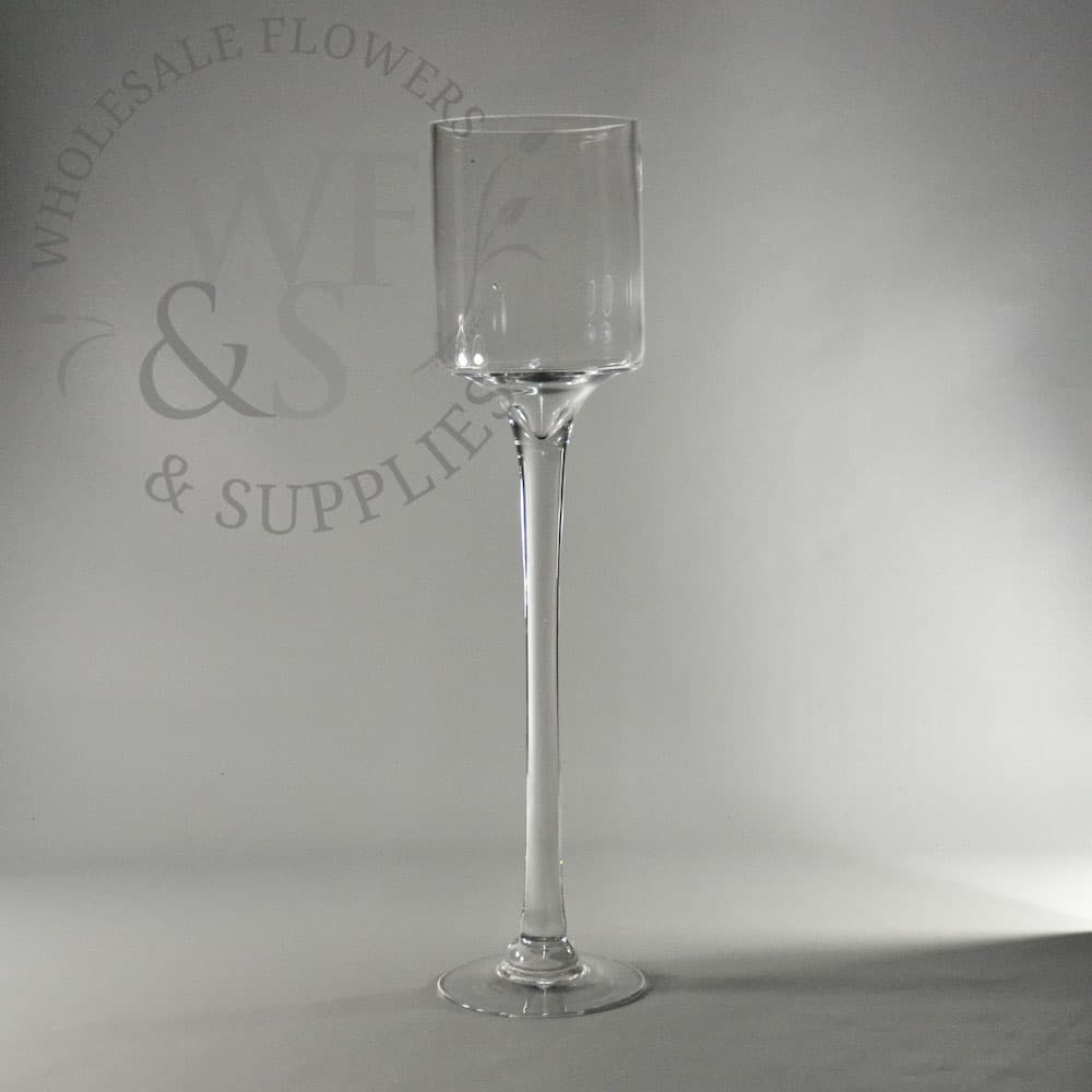 16" Tall Glass champagne Vase
