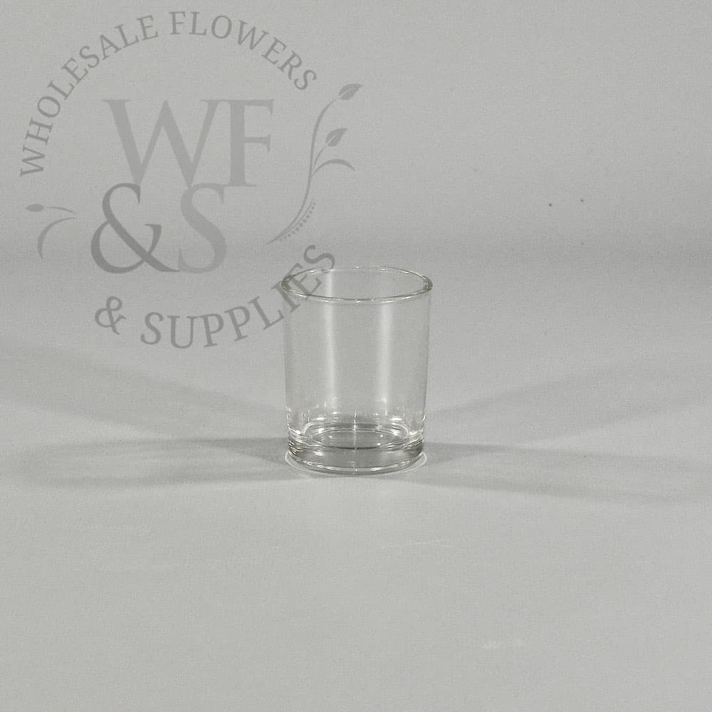 2.6" Tall Clear Glass Cylinder Votive Candle Holder