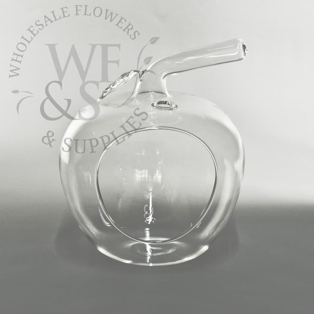 7.7" Tall Glass Apple Vase 