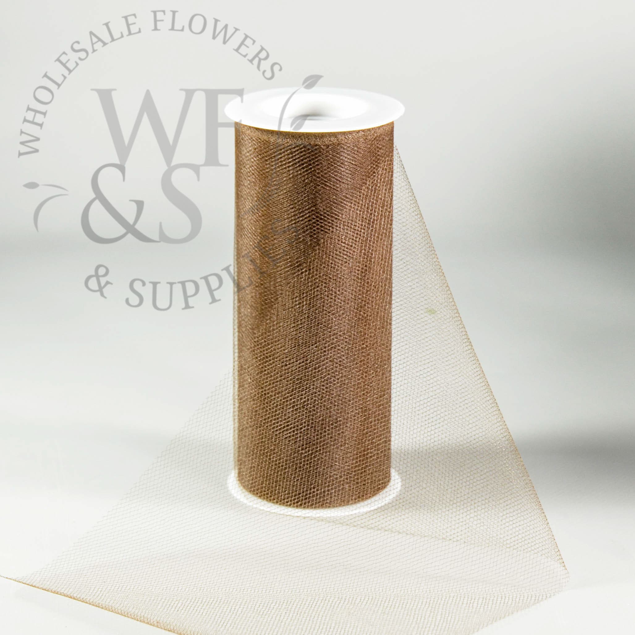 6" Tulle in Assorted Colors Brown