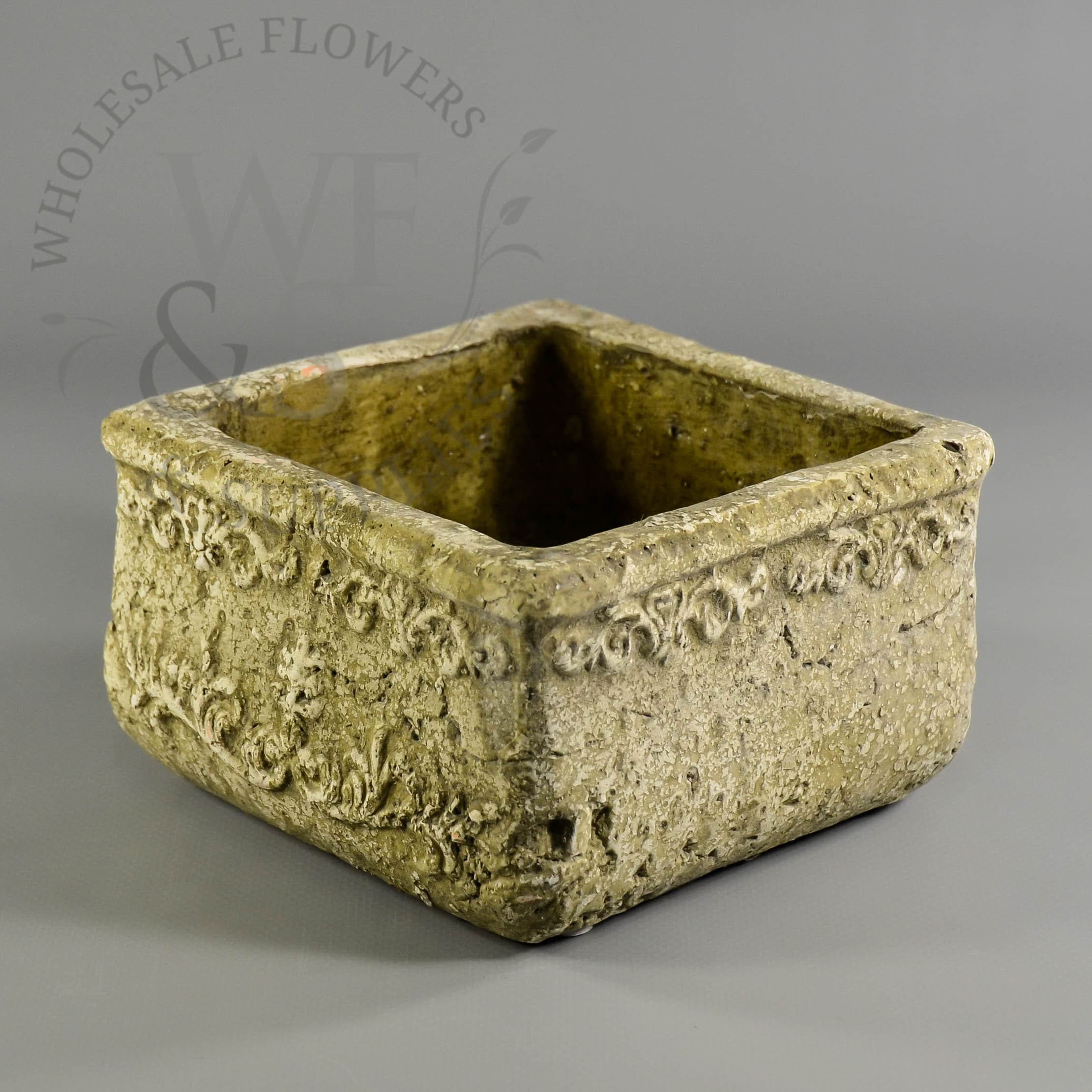 3.5 Decorative Square Clay Planter