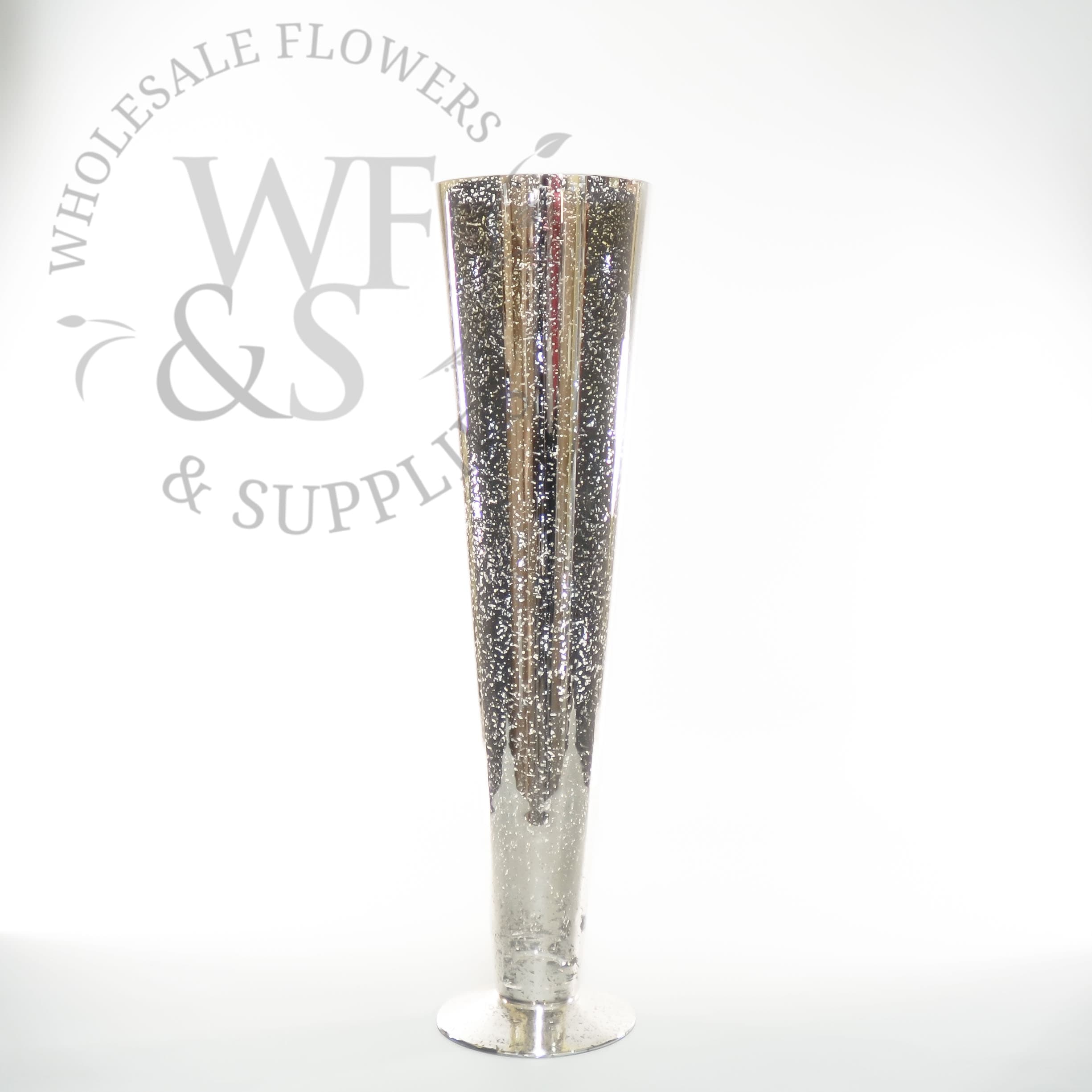 Champagne Mercury Glass Pilsner Vase 19.75" 