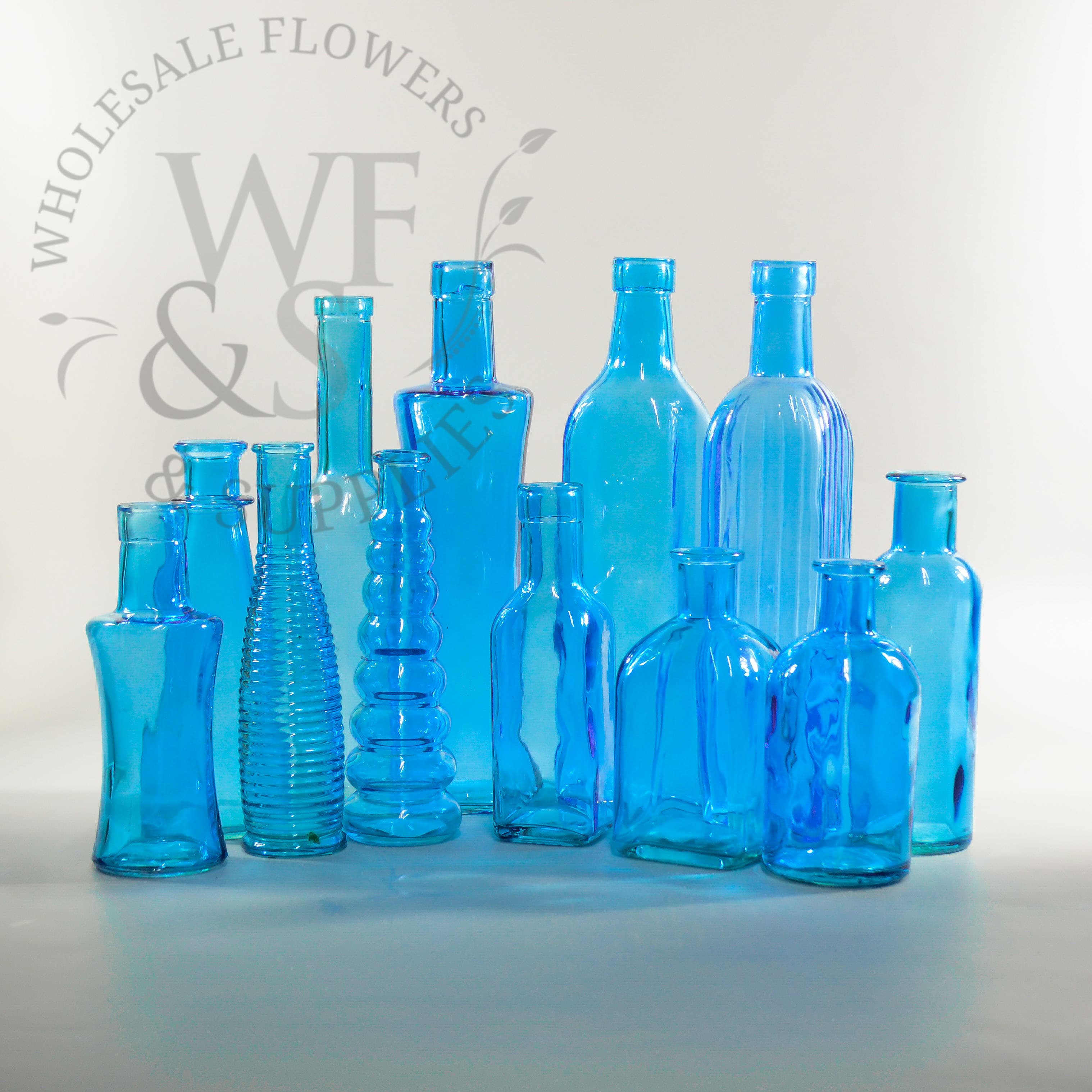 Unique Turquoise Bottles 12-Piece Set 