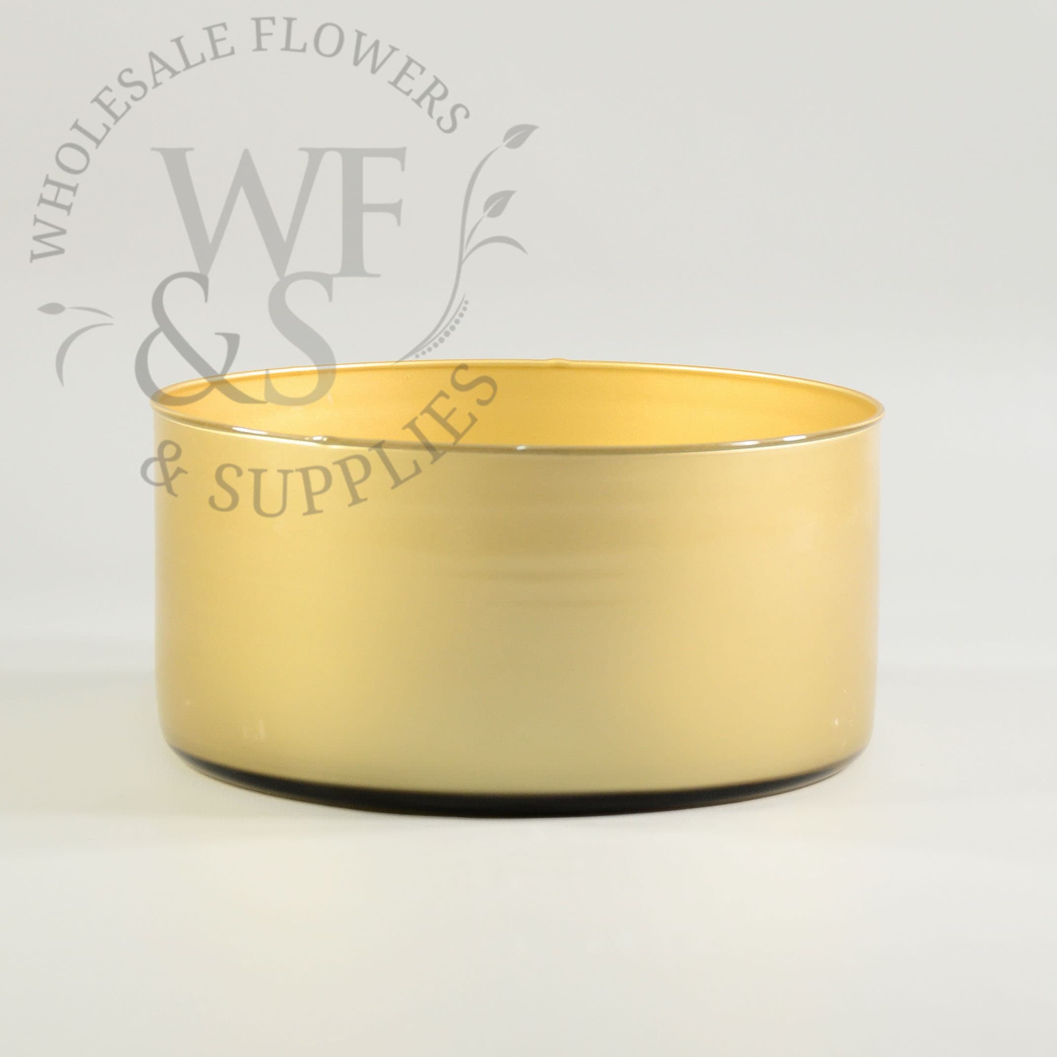 Round Dish Garden in Gold 8" 