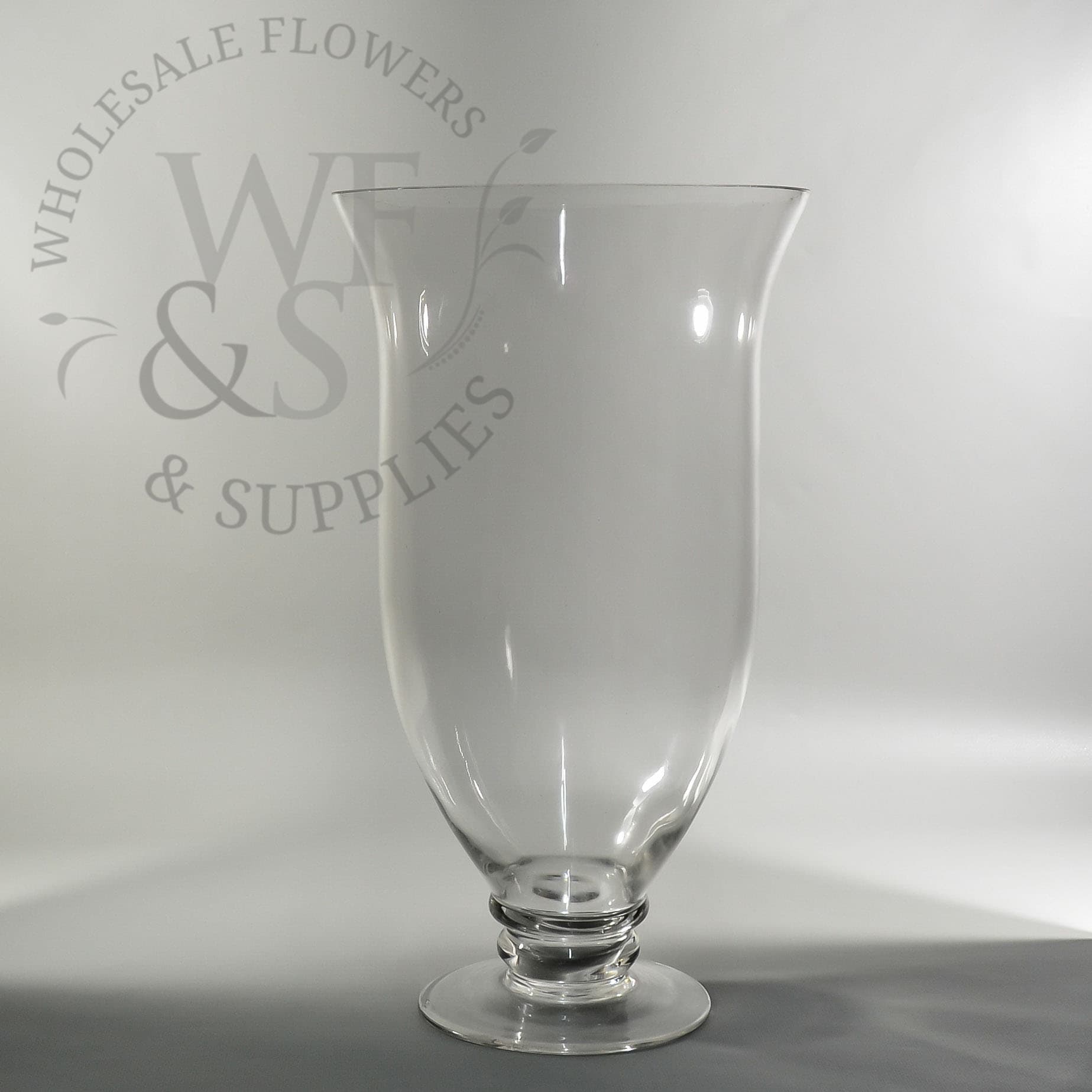 Footed Hurricane Vase 16" Tall 