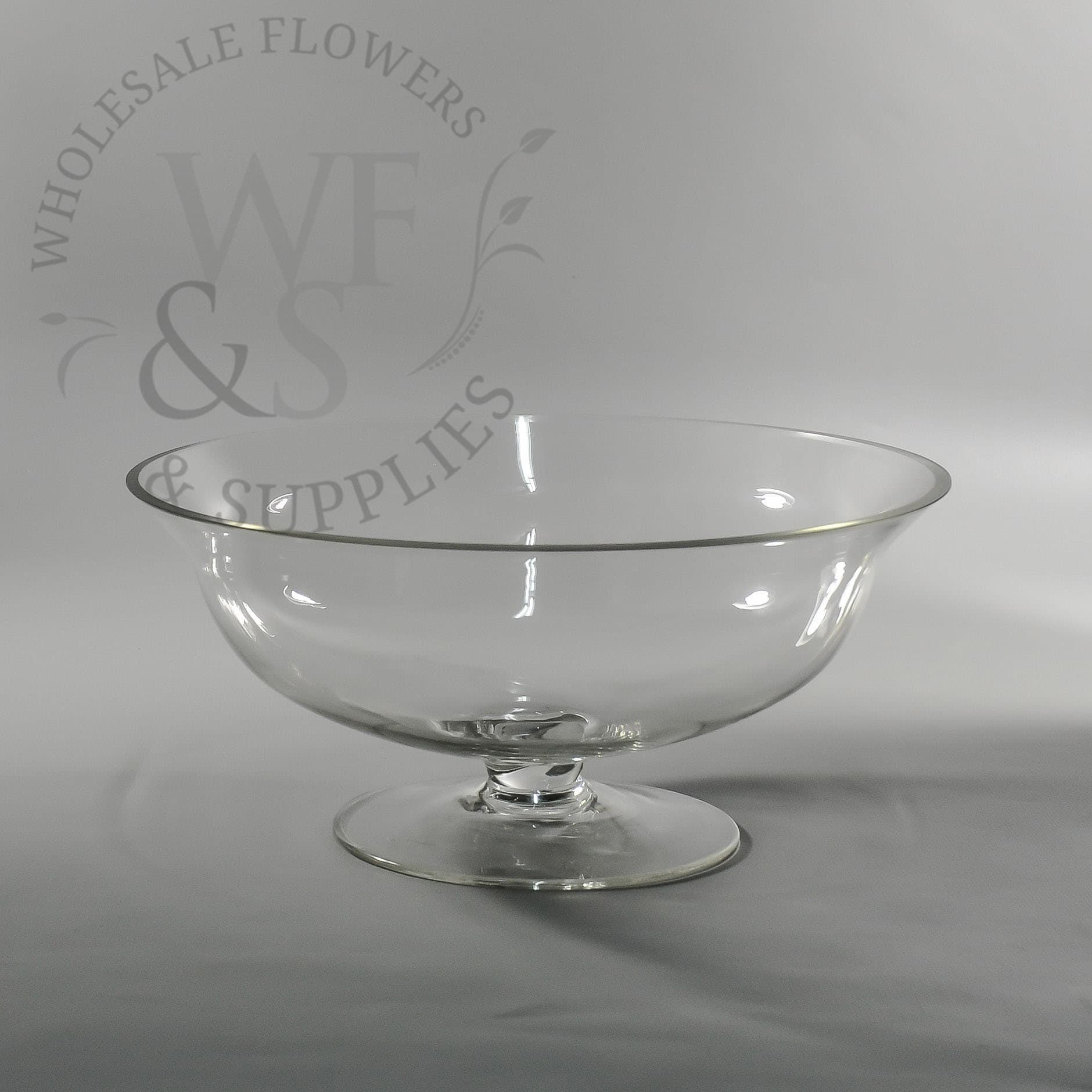 10.5" Footed Glass Bowl - Clear