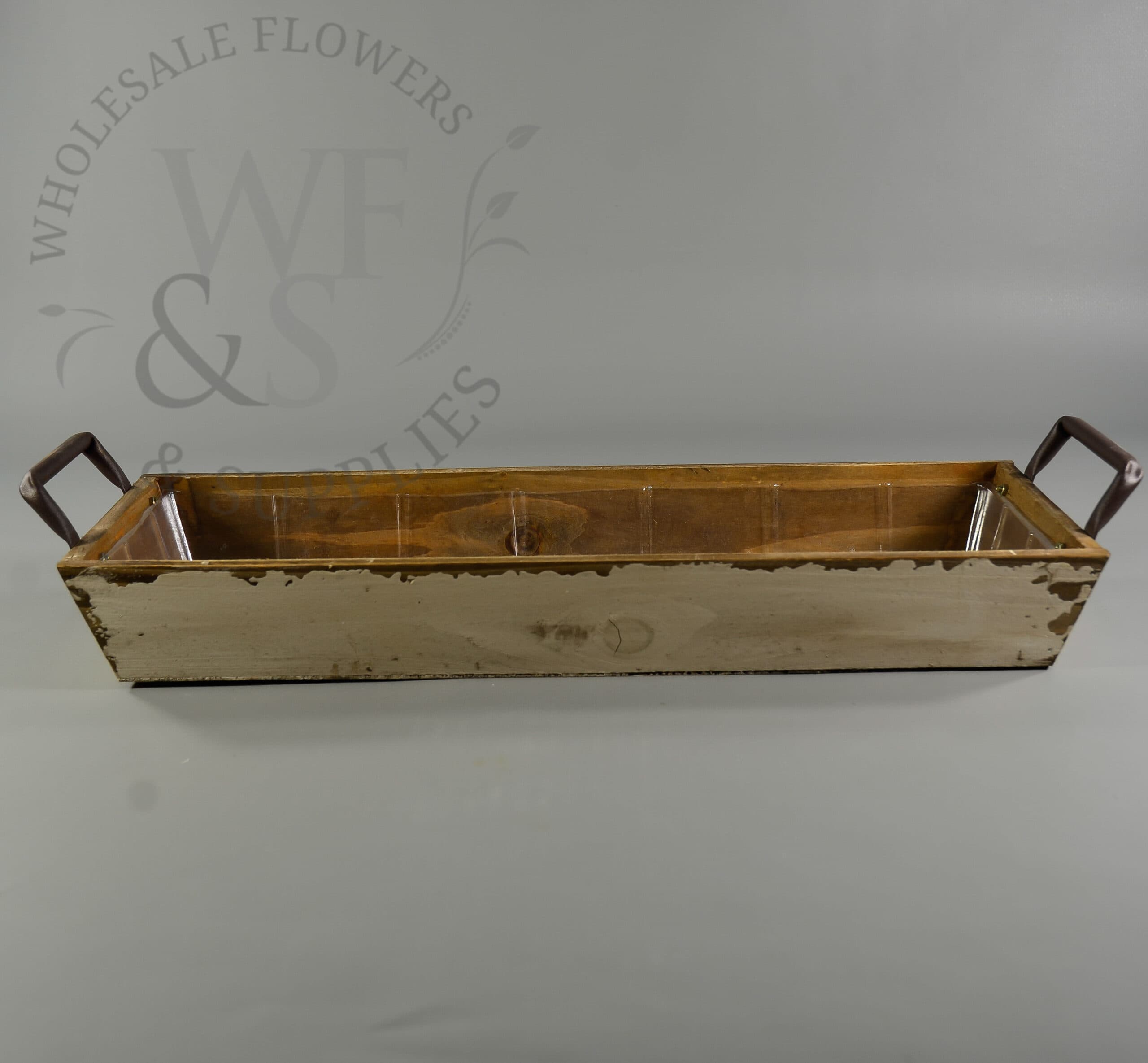 15.5" Weston White Wood Tapered Tray