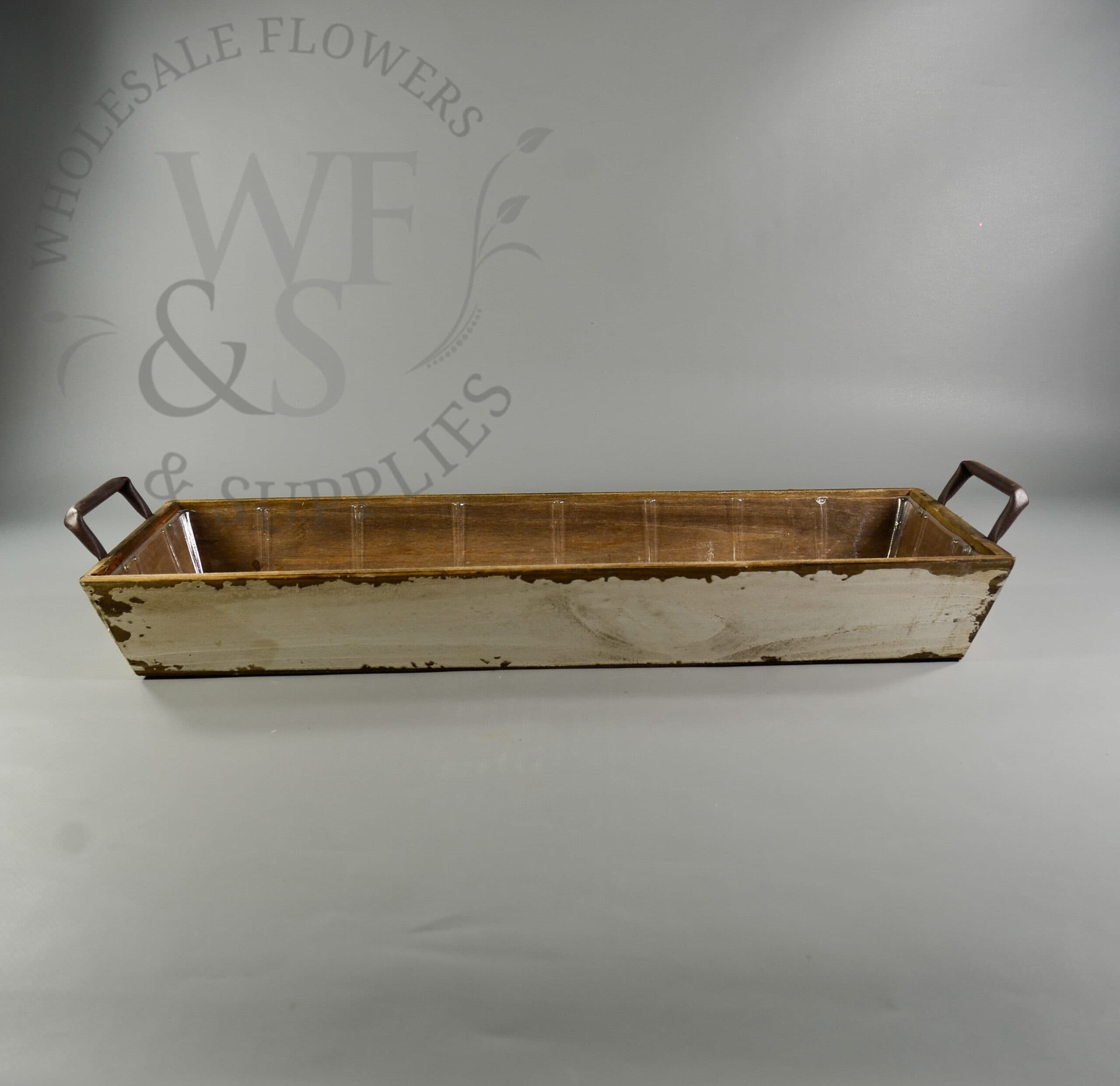 18.7.5" Weston White Wood Tapered Tray