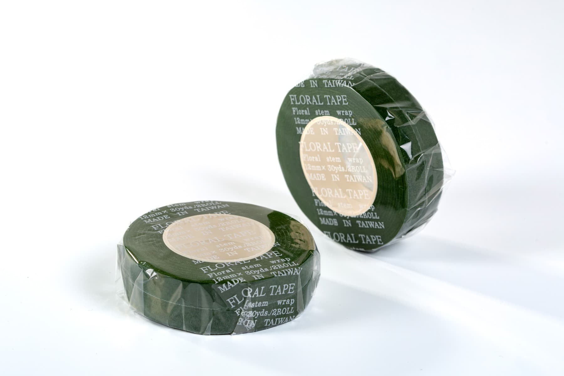 1/2" Dark Green- 2 pack - Floral Stem Wrap