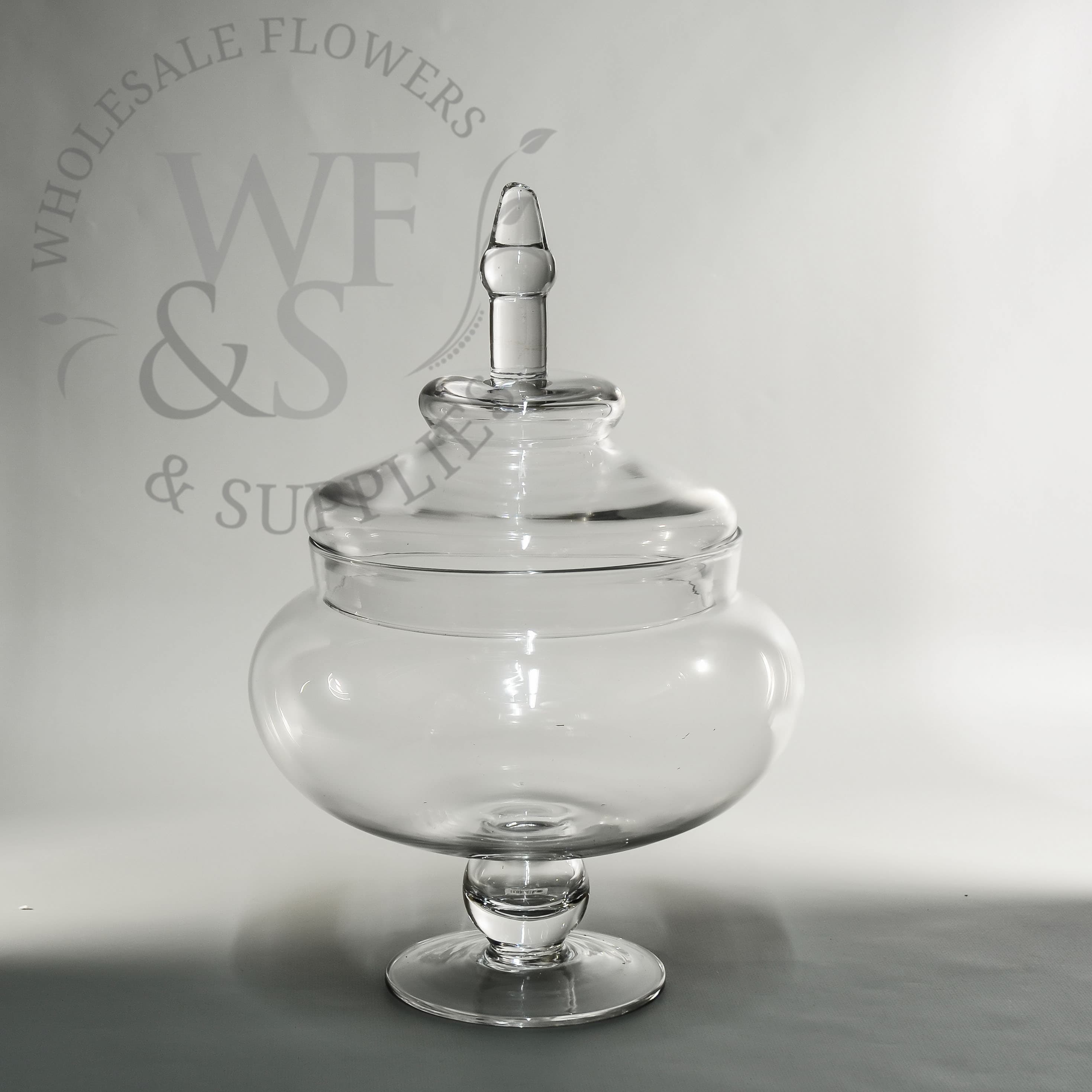 14.5" Tall Glass Candy Jar With Lid