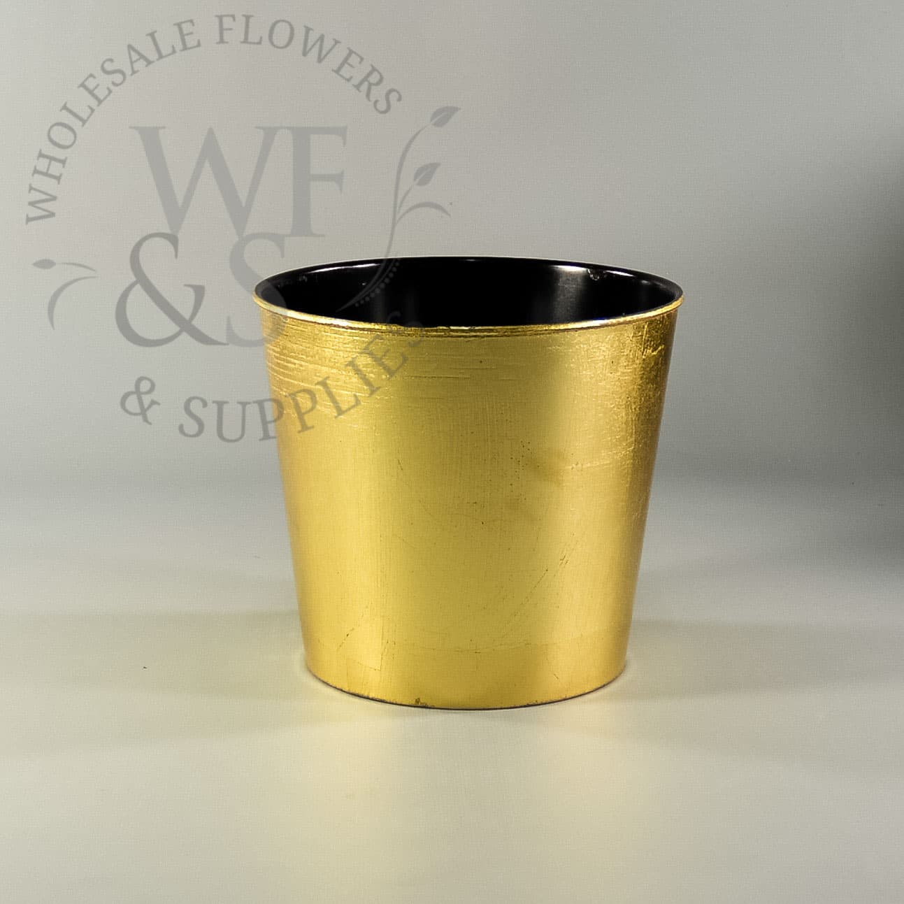 6.5" Gold Recycled Plastic Pot