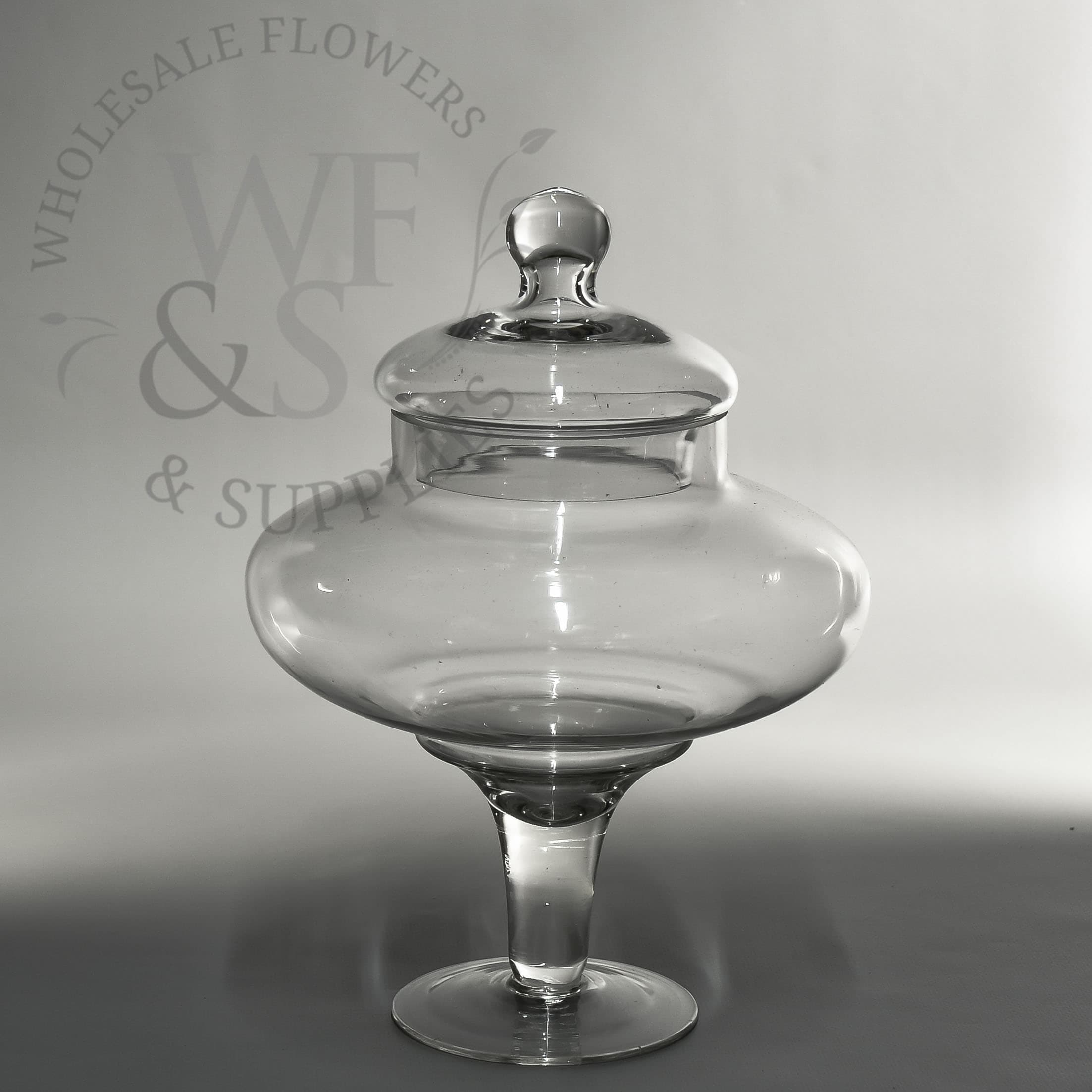 10.5" Tall Glass Apothecary Jar With Lid