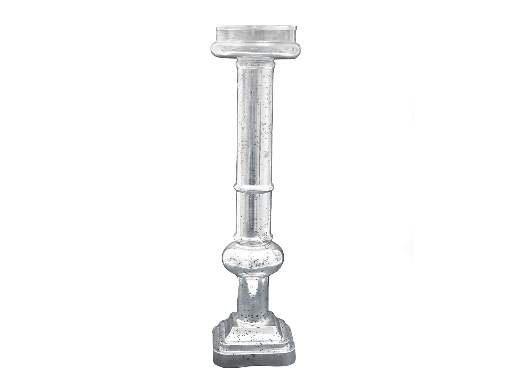 21" Mercury Glass Candle Holder Stand