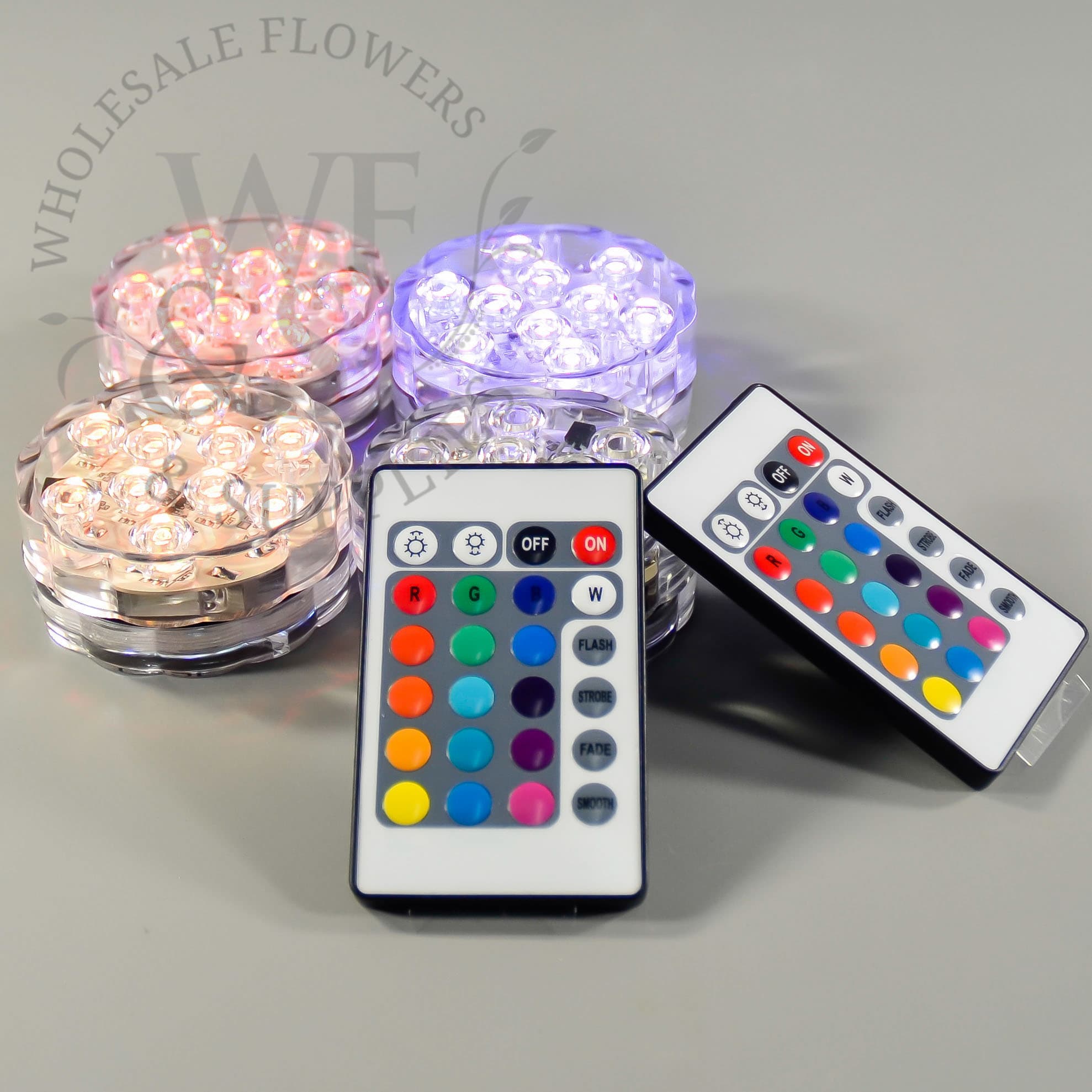 Set of four 2.7" Illuminating 10 Multi Color LED Centerpiece Lights